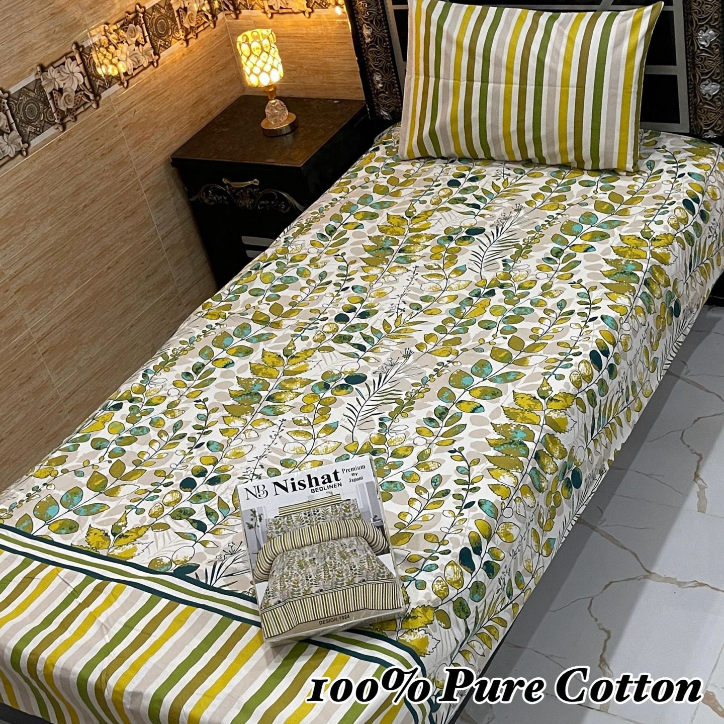 Pure Cotton 2 Piece Single Bedsheet Set