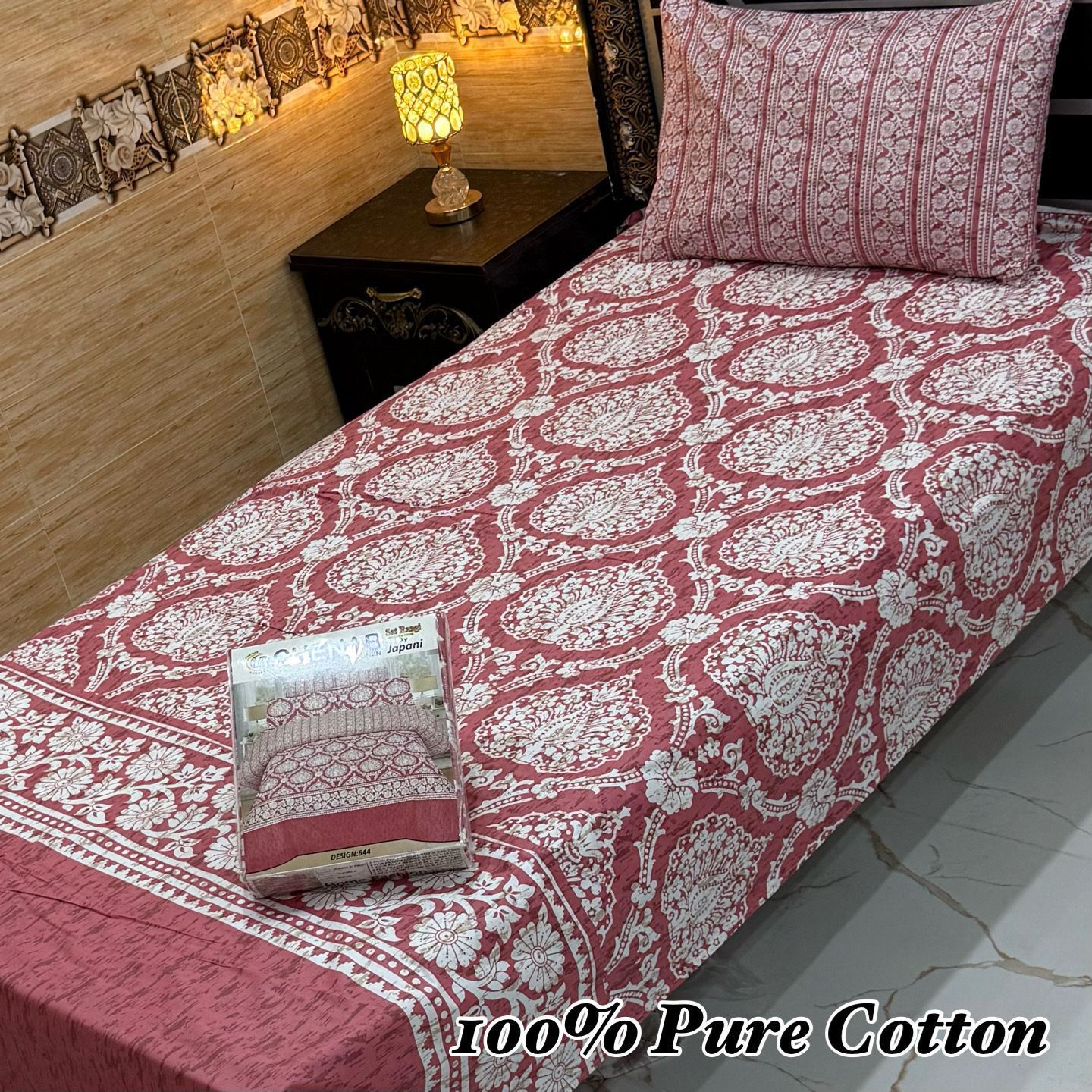 Pure Cotton 2 Piece Single Bedsheet Set