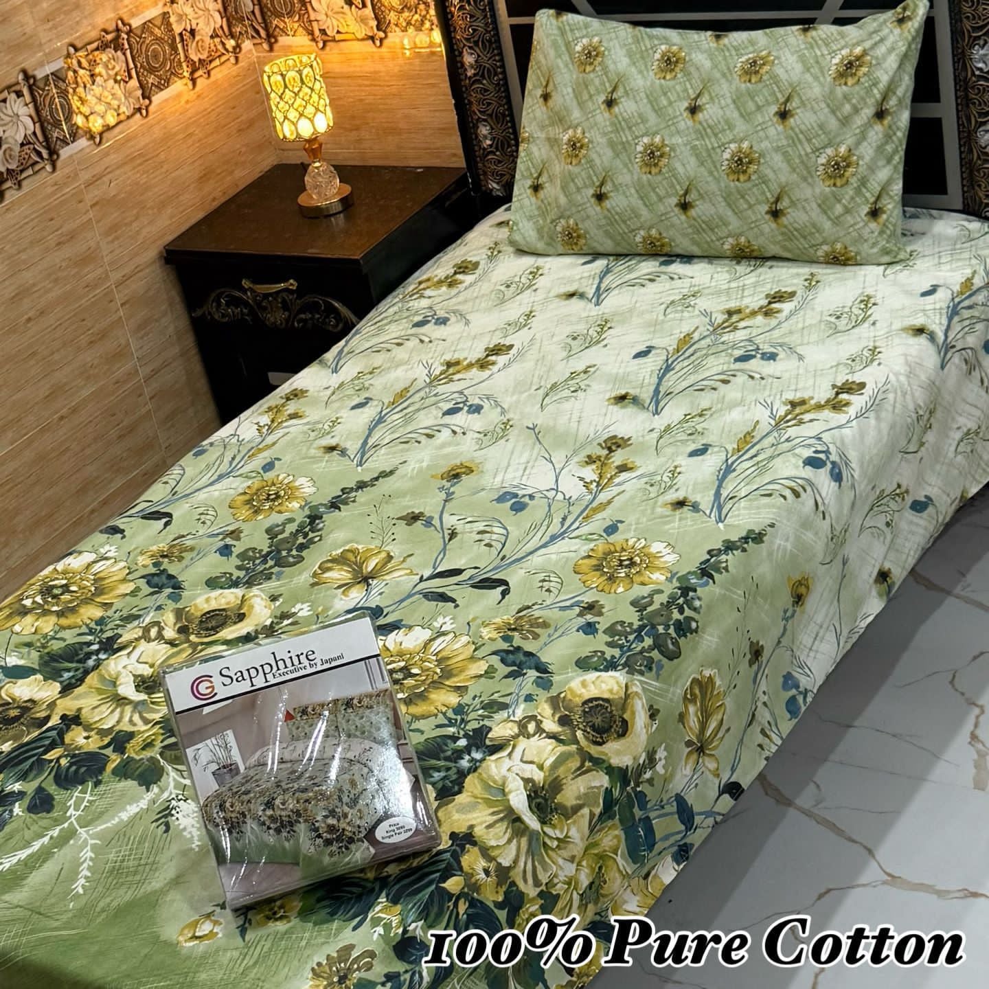 Pure Cotton 2 Piece Single Bedsheet Set