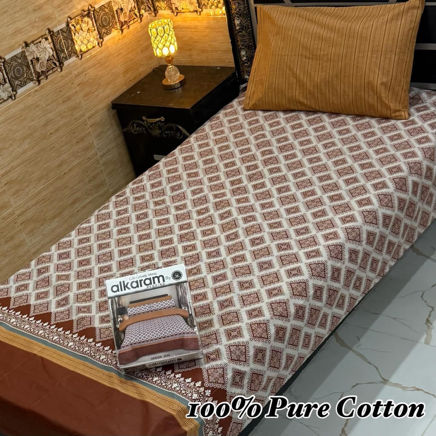 Pure Cotton 2 Piece Single Bedsheet Set