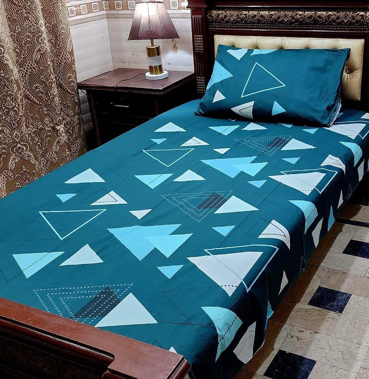 4 PC Export Quality Single Bed Sheet Set – Pure Cotton Fabric