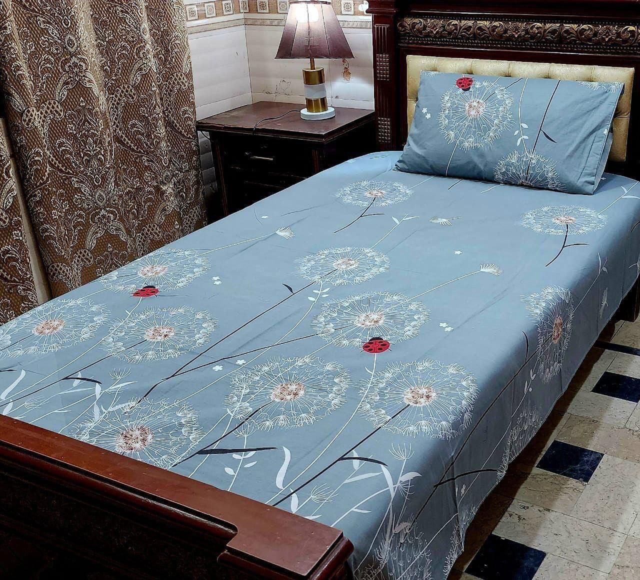 4 PC Export Quality Single Bed Sheet Set – Pure Cotton Fabric