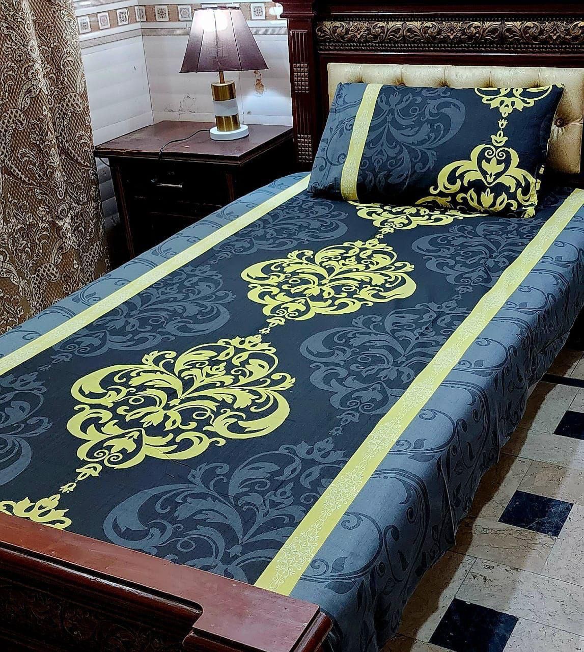 4 PC Export Quality Single Bed Sheet Set – Pure Cotton Fabric