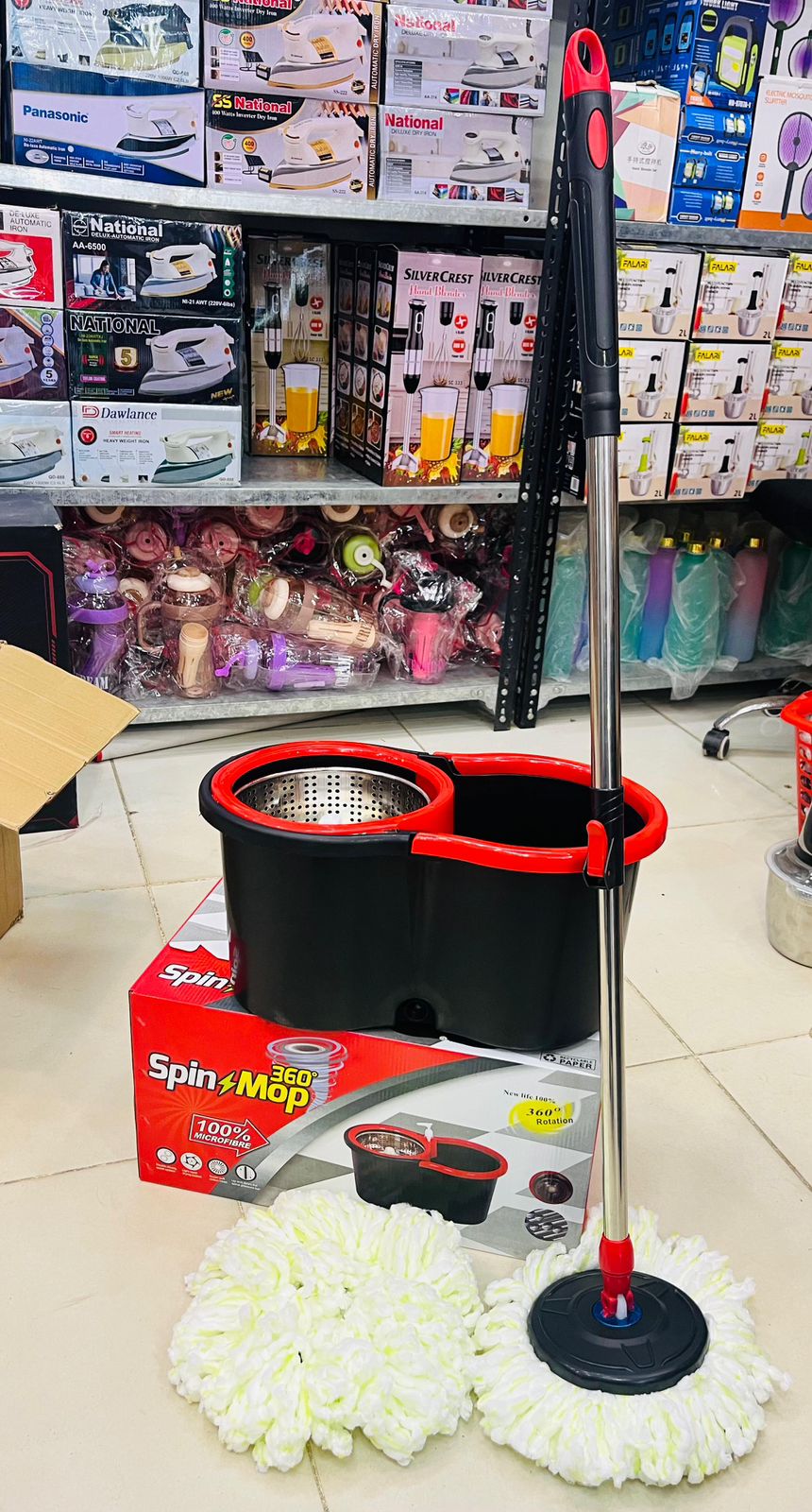 Steel Bucket 360° Spin Mop – Premium Quality Microfiber Cleaning Set