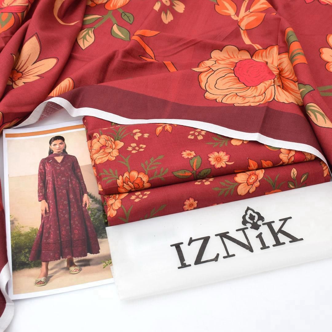 Premium 3-Piece Printed Khaddar Suit – Winter Collection