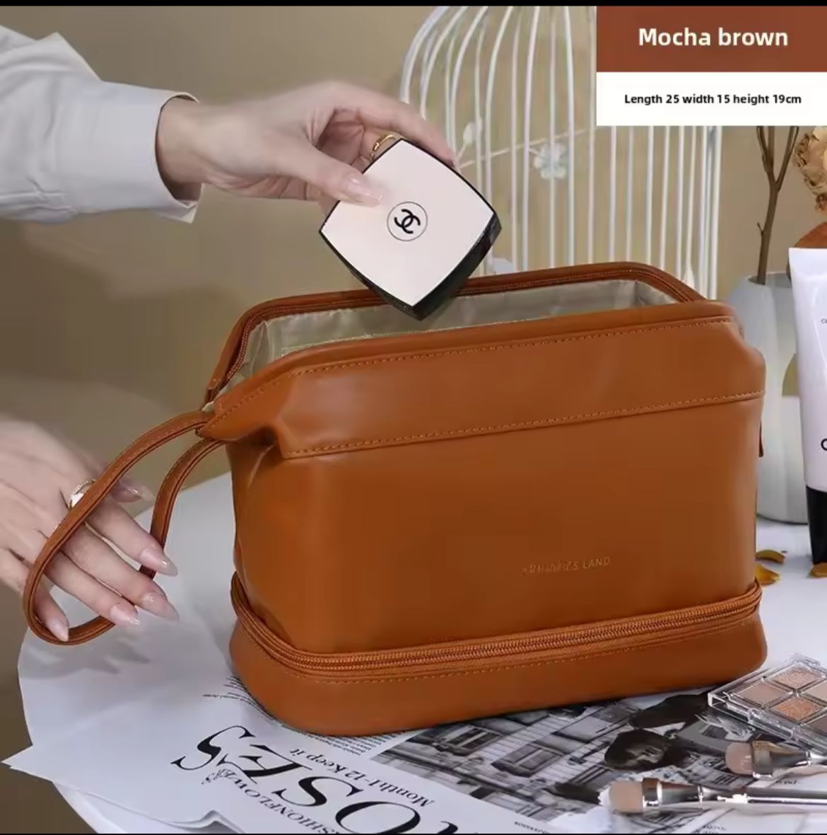 Premium Toiletries Organizer Makeup Bag – Portable, Stylish, and Easy to Clean