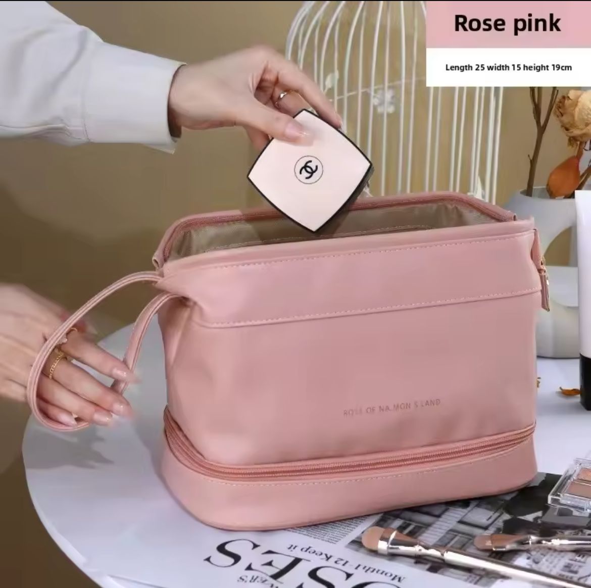 Premium Toiletries Organizer Makeup Bag – Portable, Stylish, and Easy to Clean