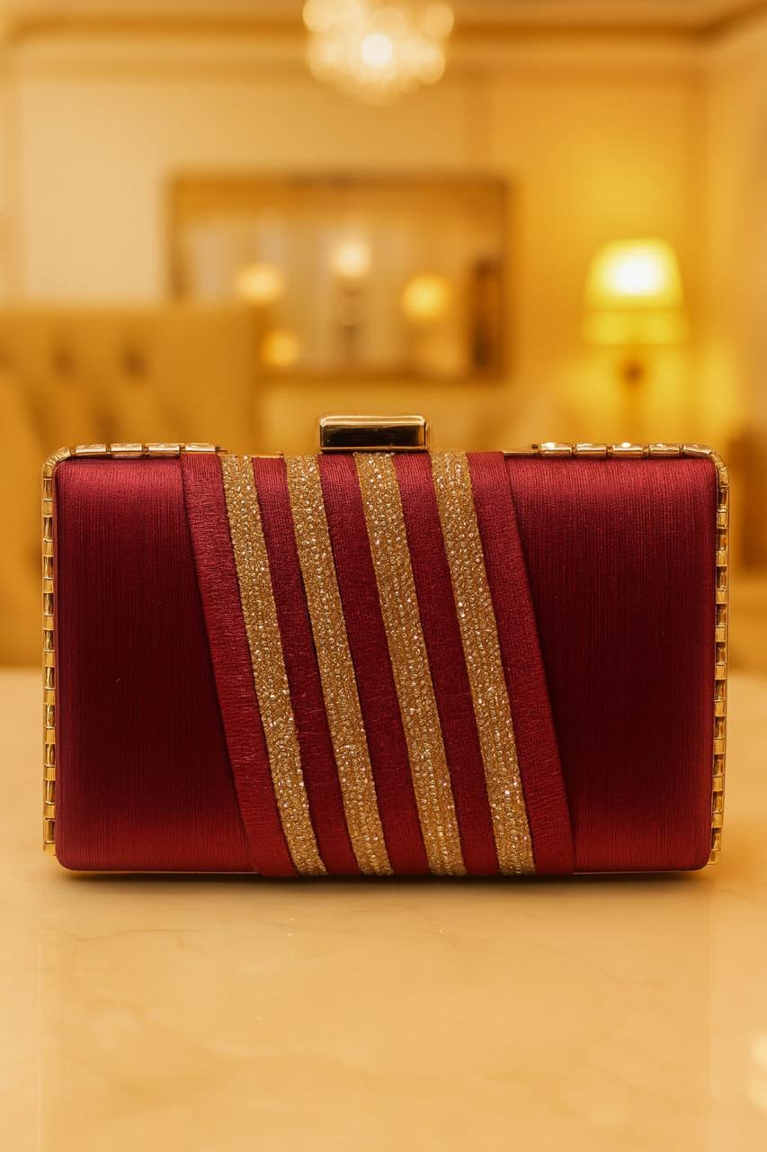 Premium Metal Body Branded Party Hand Clutch for Girls