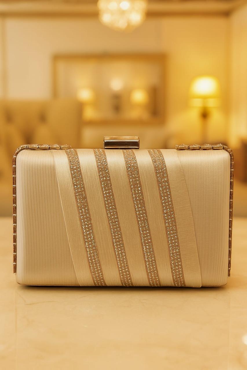 Premium Metal Body Branded Party Hand Clutch for Girls