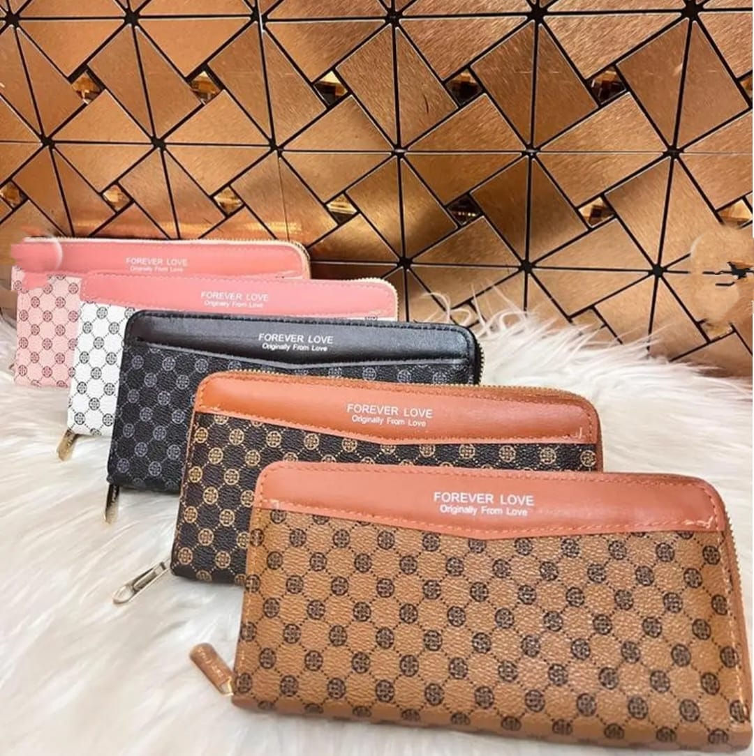 Ladies Special – Forever Young Top Zipper Long Hand Clutch with Card & Mobile Holder