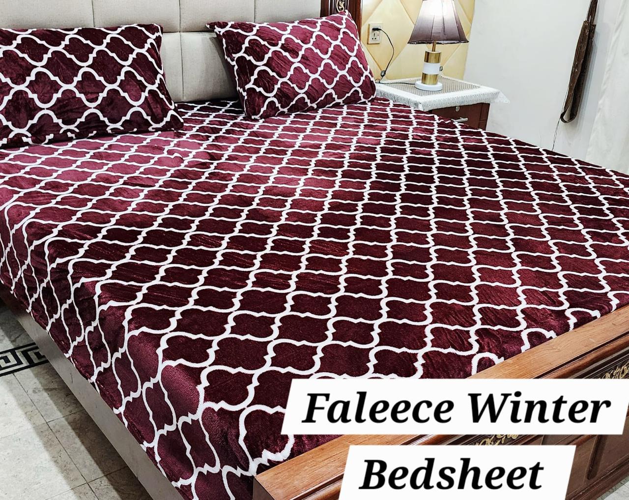 Soft Fleece 3-Piece Printed King Size Bedsheet Set
