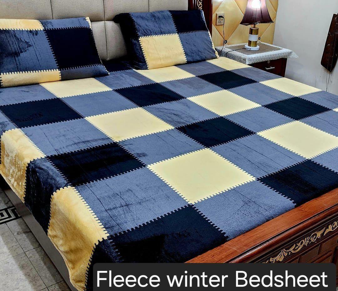 Soft Fleece 3-Piece Printed King Size Bedsheet Set
