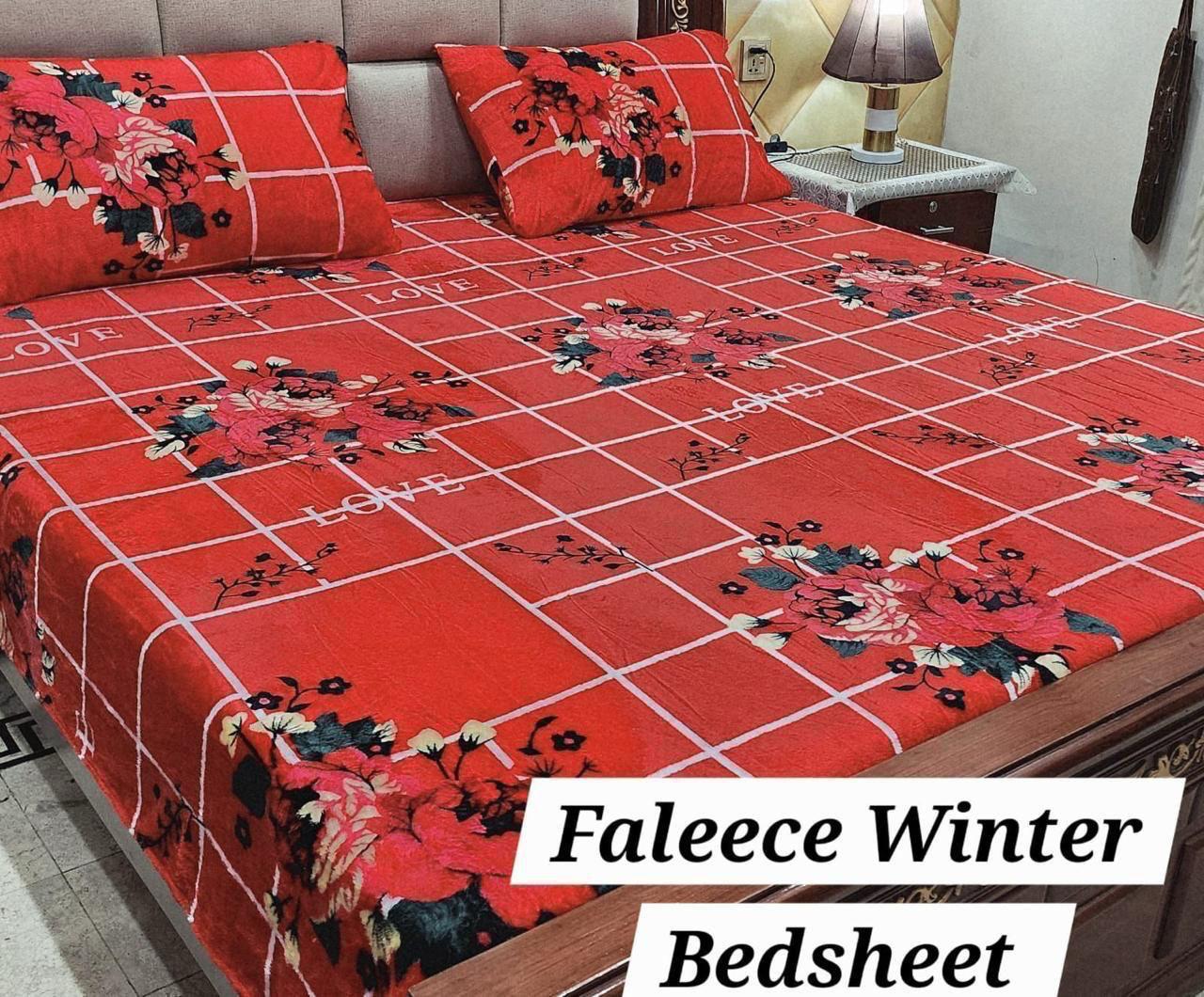 Soft Fleece 3-Piece Printed King Size Bedsheet Set