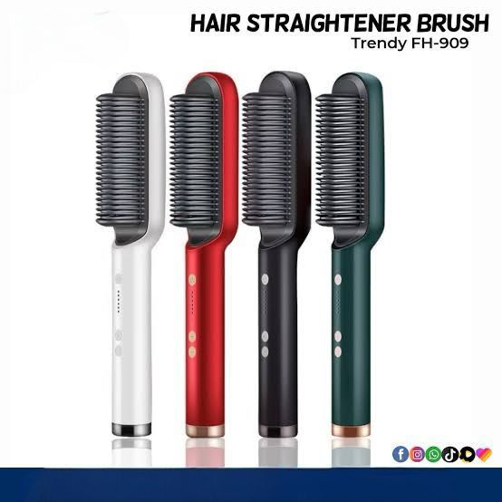 HQT-909 Electric Hair Brush Straightener