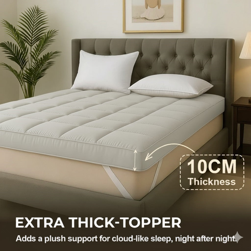 Premium King Size Mattress Topper – Ultra Soft 500 GSM Polyester Filling