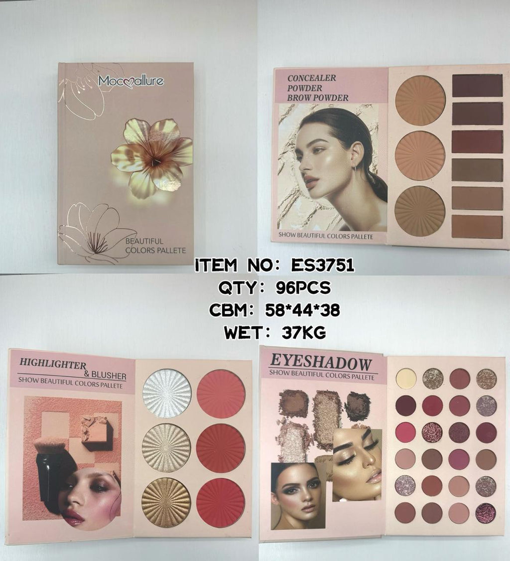 3-in-1 All-in-One Makeup Book – Eyes, Lips & Face Palette 2025