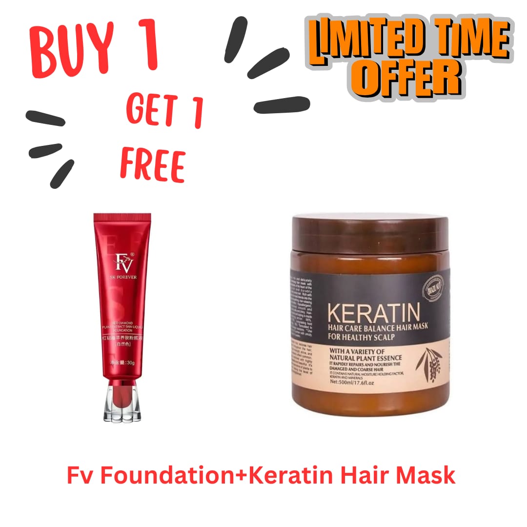 2-in-1 Foundation & Keratin Hair Mask Combo – Complete Beauty & Hair Care 2025