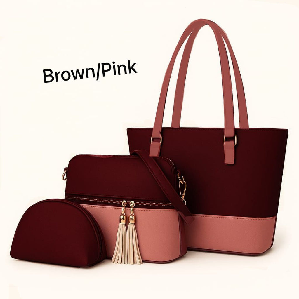 Trendy 3-Piece Shoulder Bag Set for Girls