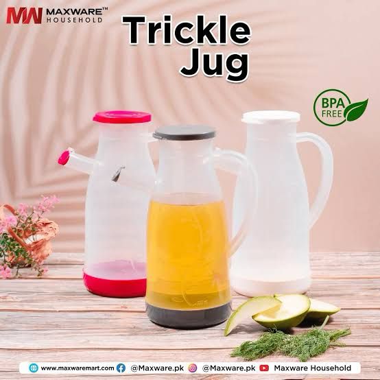 1 Litre Trickle Jug – Stylish & Durable Plastic Water Jug for Kitchen Use