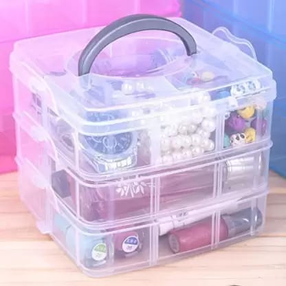 3-Layer 18 Grids Plastic Storage Box