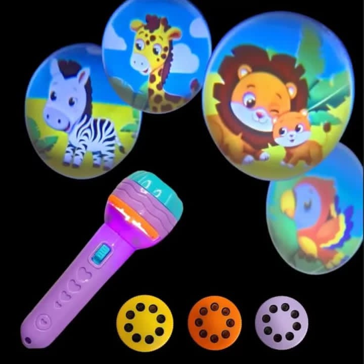 Mini Projector Torch Flashlight for Kids