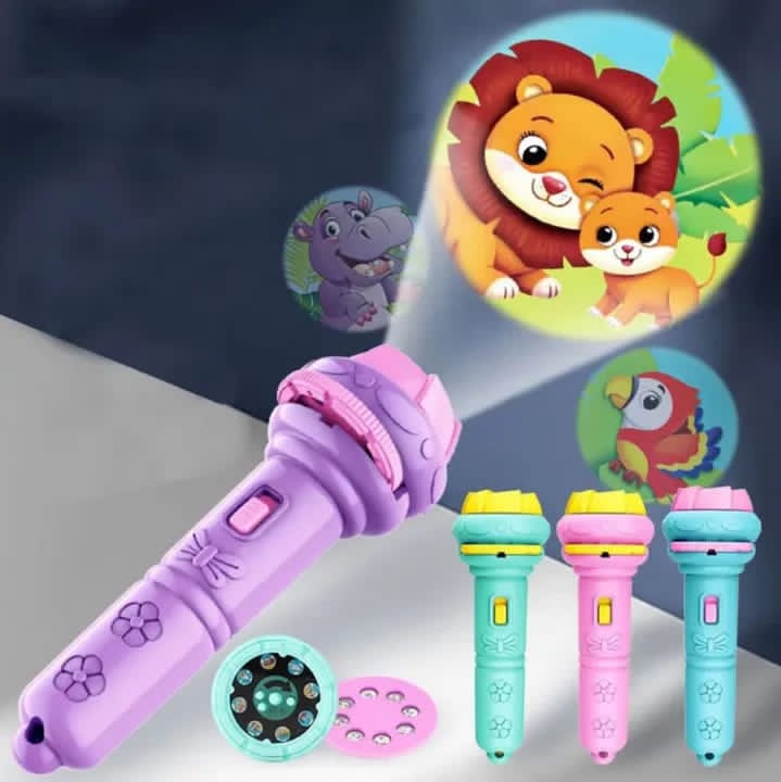 Mini Projector Torch Flashlight for Kids