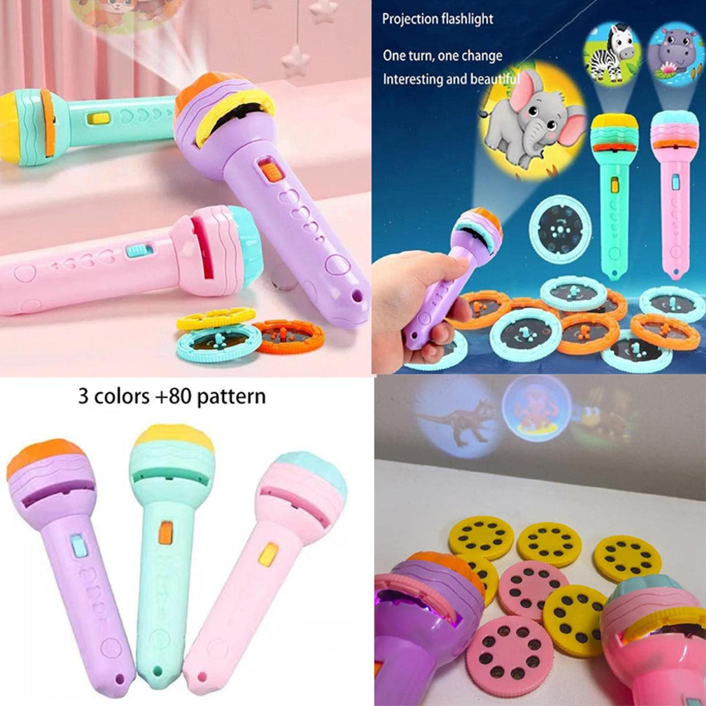 Mini Projector Torch Flashlight for Kids