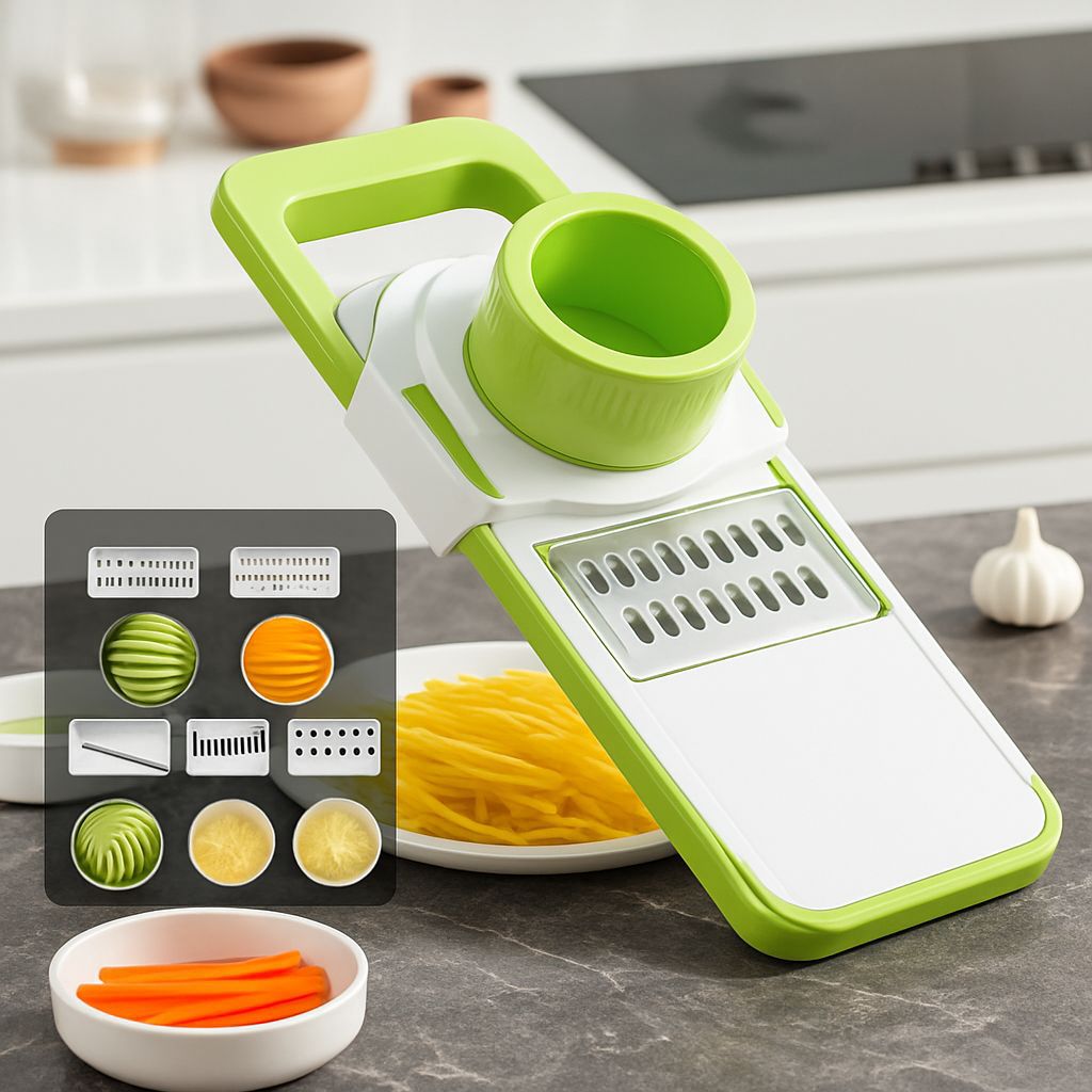 5-in-1 Stainless Steel Vegetable Cutter & Slicer