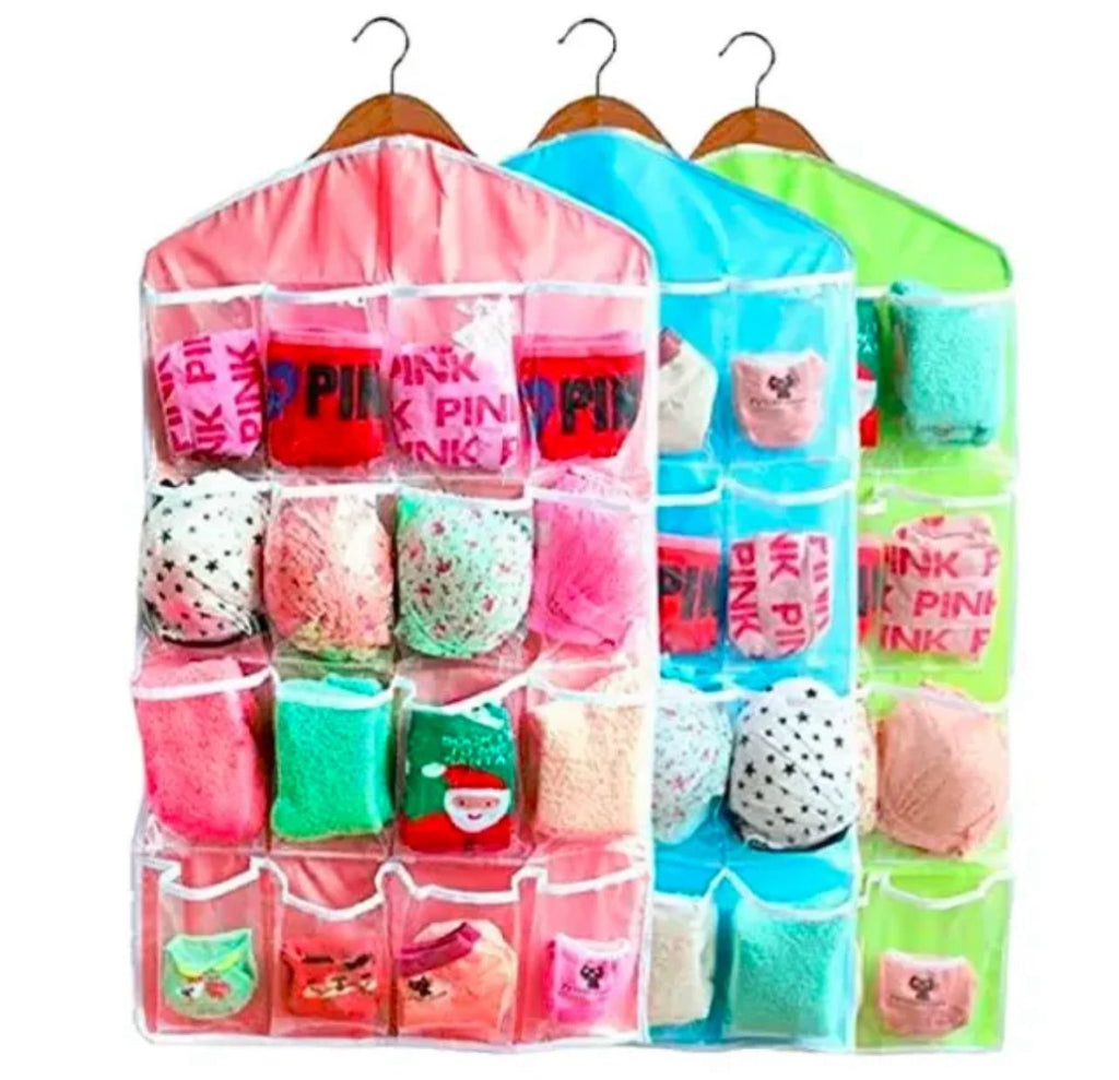 16-Pocket Hanging Organizer for Clothes, Shoes,Accessories.