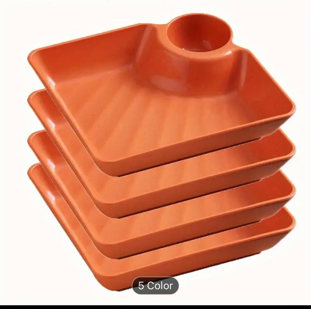 Pack of 4 French Fries Serving Plates