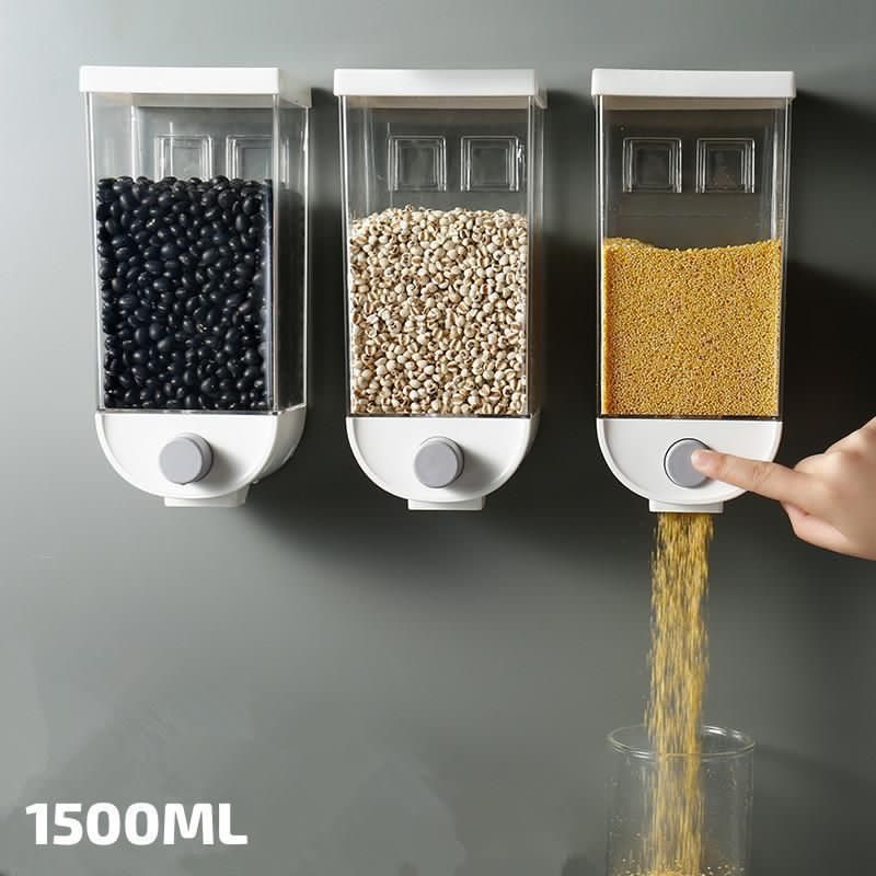 Wall-Mounted Self-Adhesive Cereal Dispenser Box – 1500ML / 1.5Kg Capacity