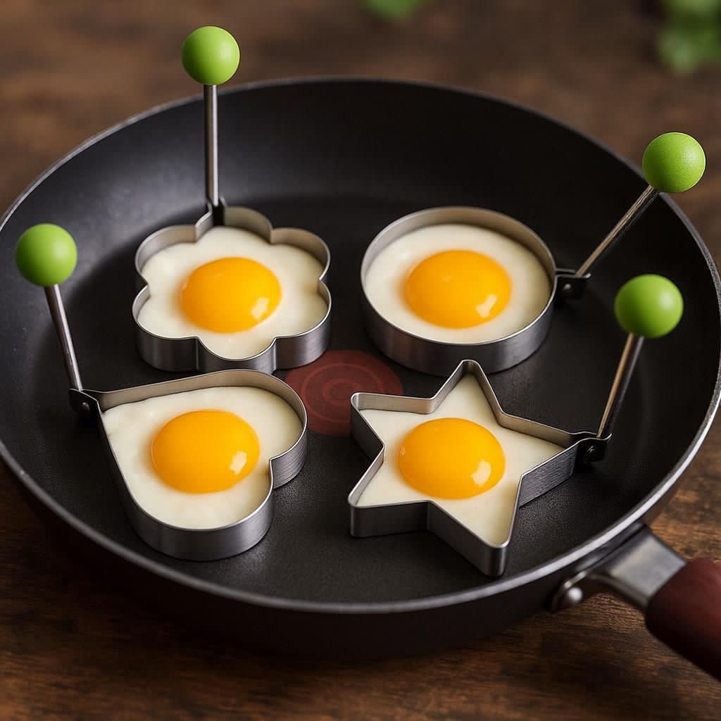 Stainless Steel Egg Moulds – Pack of 4 with Box Packing