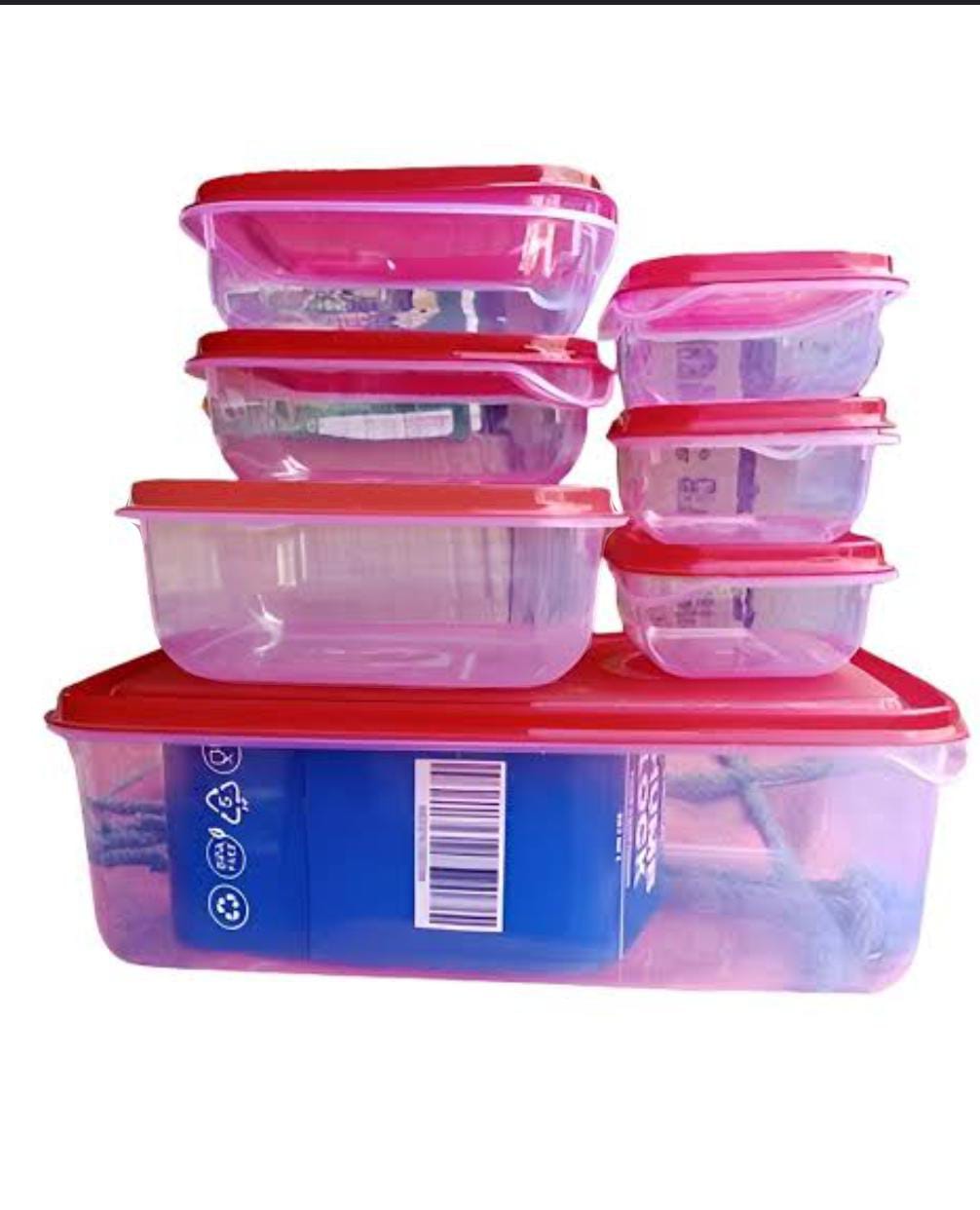 7-Piece Airtight Thumb Lock Food Storage Container Box Set