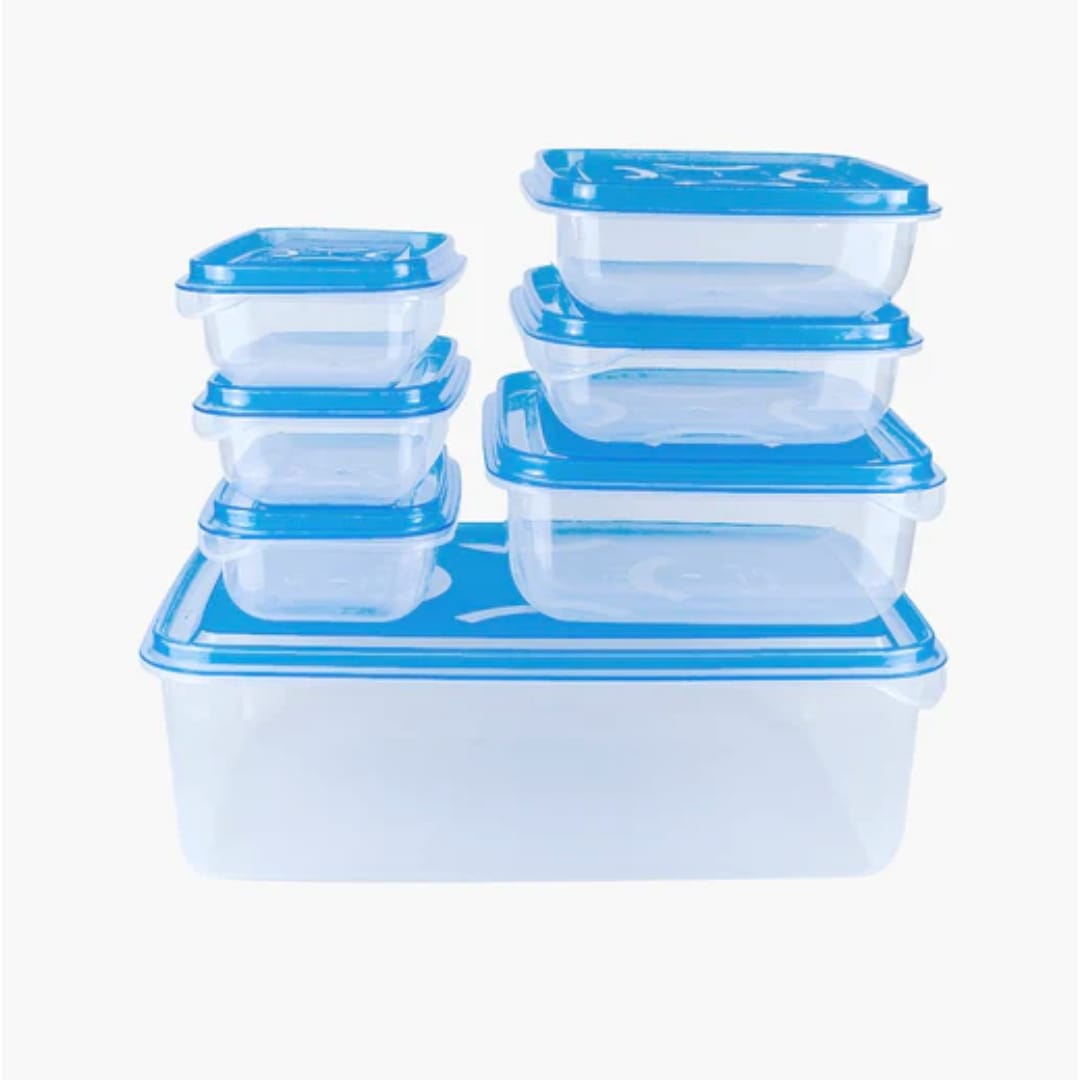 7-Piece Airtight Thumb Lock Food Storage Container Box Set