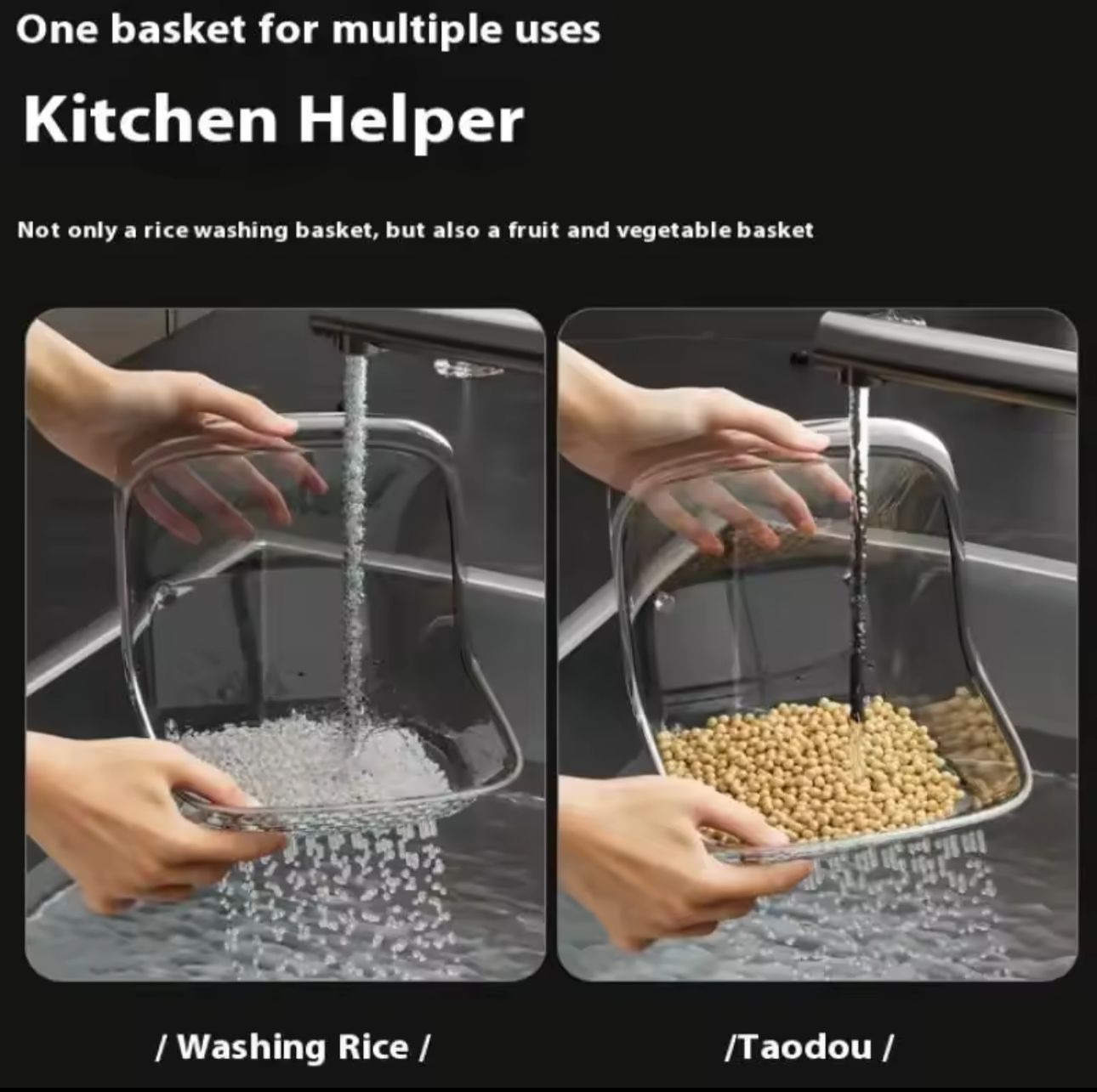 Acrylic Multi-Purpose Drain Basket