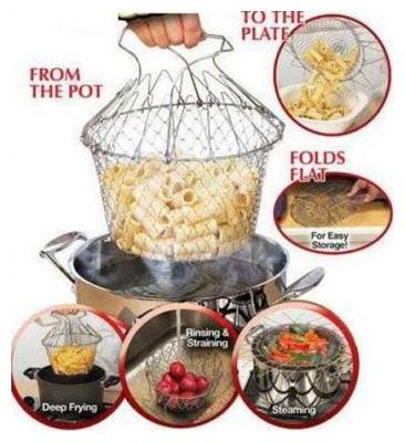 12-in-1 Chef Basket Deluxe Kitchen Tool – Boiler, Steamer & Strainer