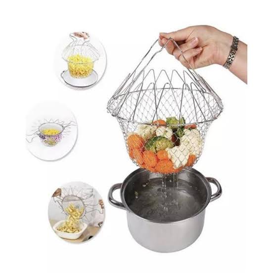 12-in-1 Chef Basket Deluxe Kitchen Tool – Boiler, Steamer & Strainer