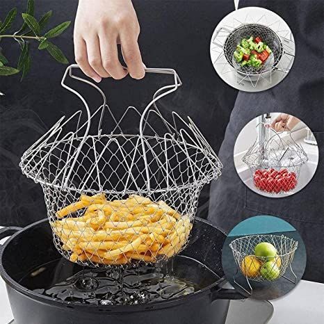 12-in-1 Chef Basket Deluxe Kitchen Tool – Boiler, Steamer & Strainer