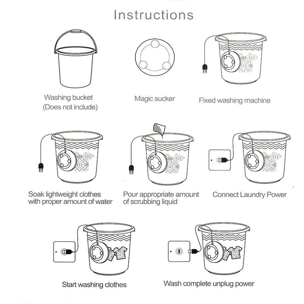 Mini Ultrasonic Portable Washing Machine – Turbo Laundry Cleaner
