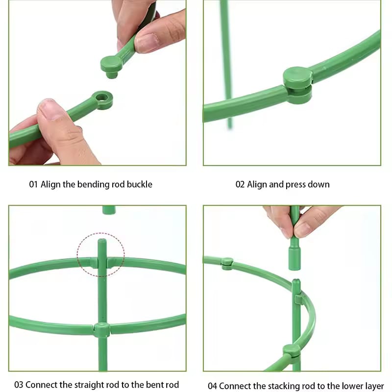 Flower Support Trellis Set – 18Pcs Plant Support Rods for Bonsai & Vines