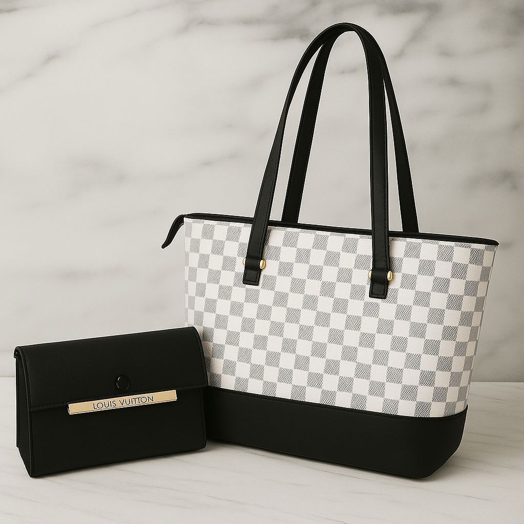 Premium Tote Bag with Matching Clutch Wallet