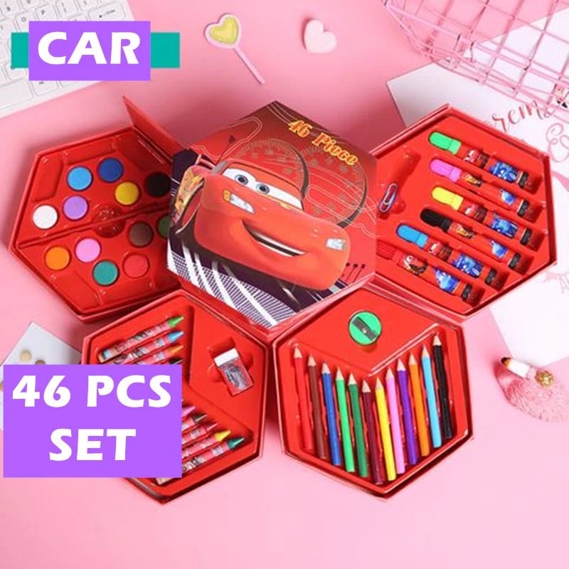 46-Piece Kids Art & Coloring Kit – Complete Creative Set