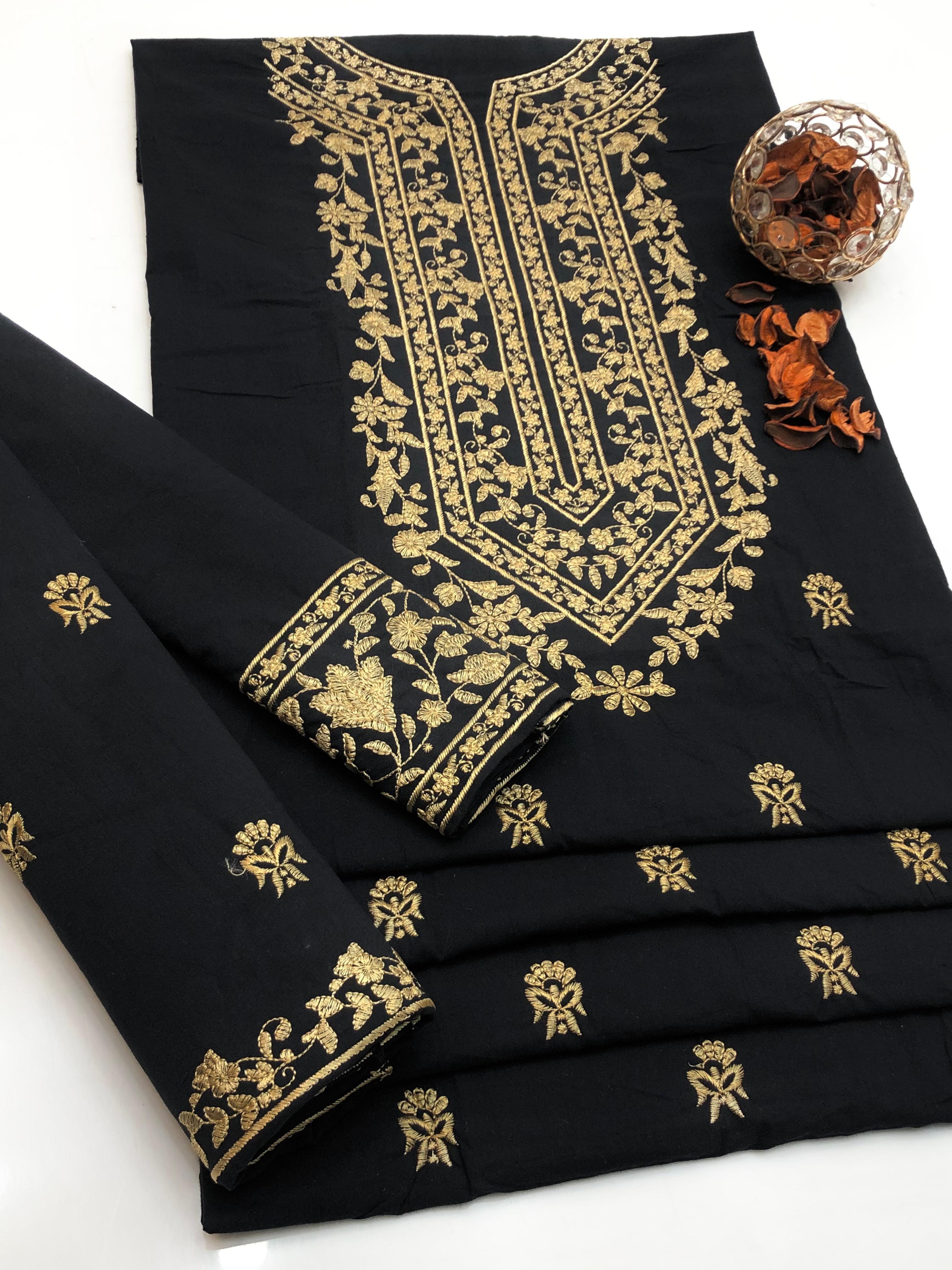 Winter PC Cotton Embroidered 2-Piece Casual Suit – 2025 Collection