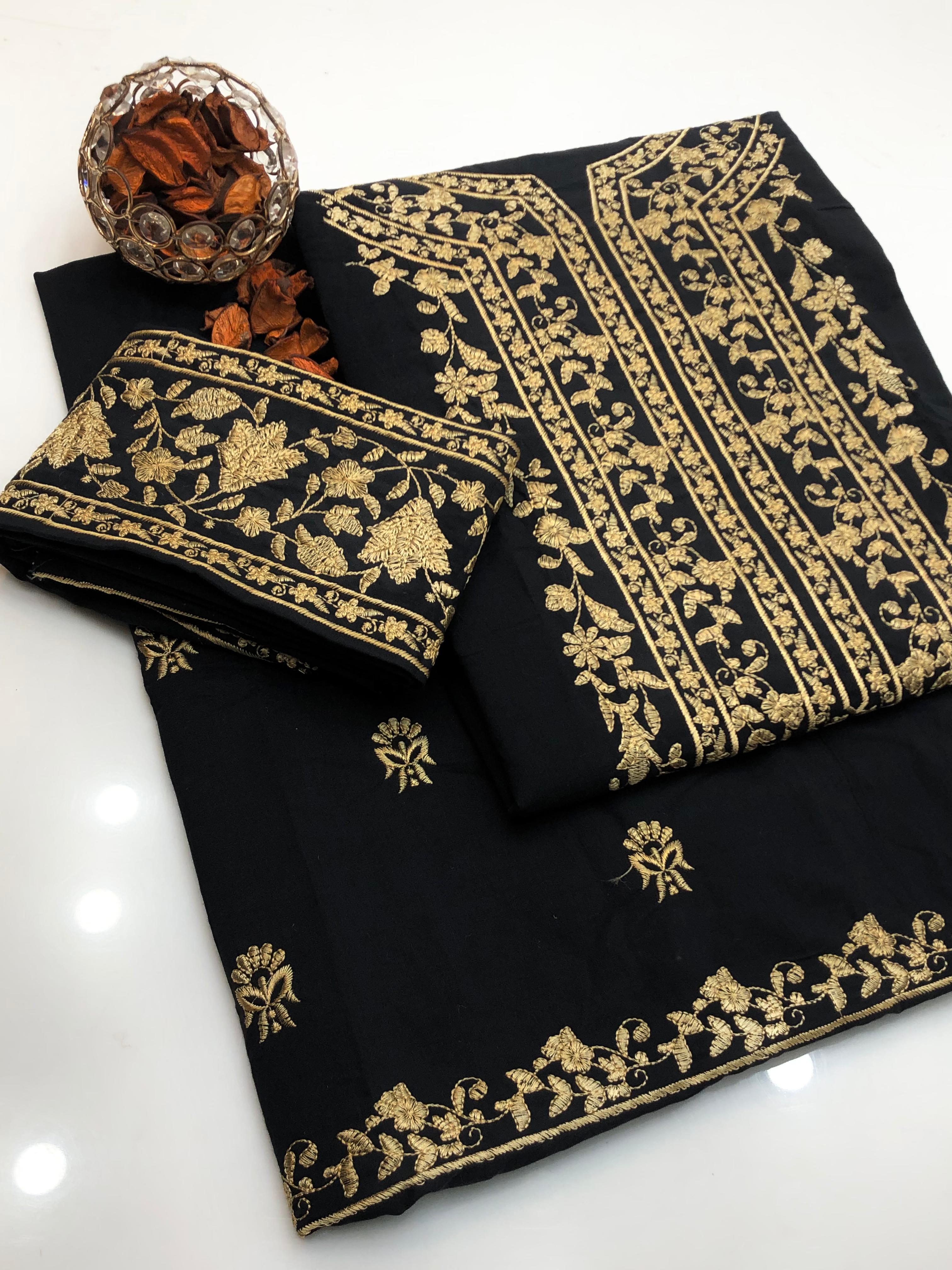 Winter PC Cotton Embroidered 2-Piece Casual Suit – 2025 Collection