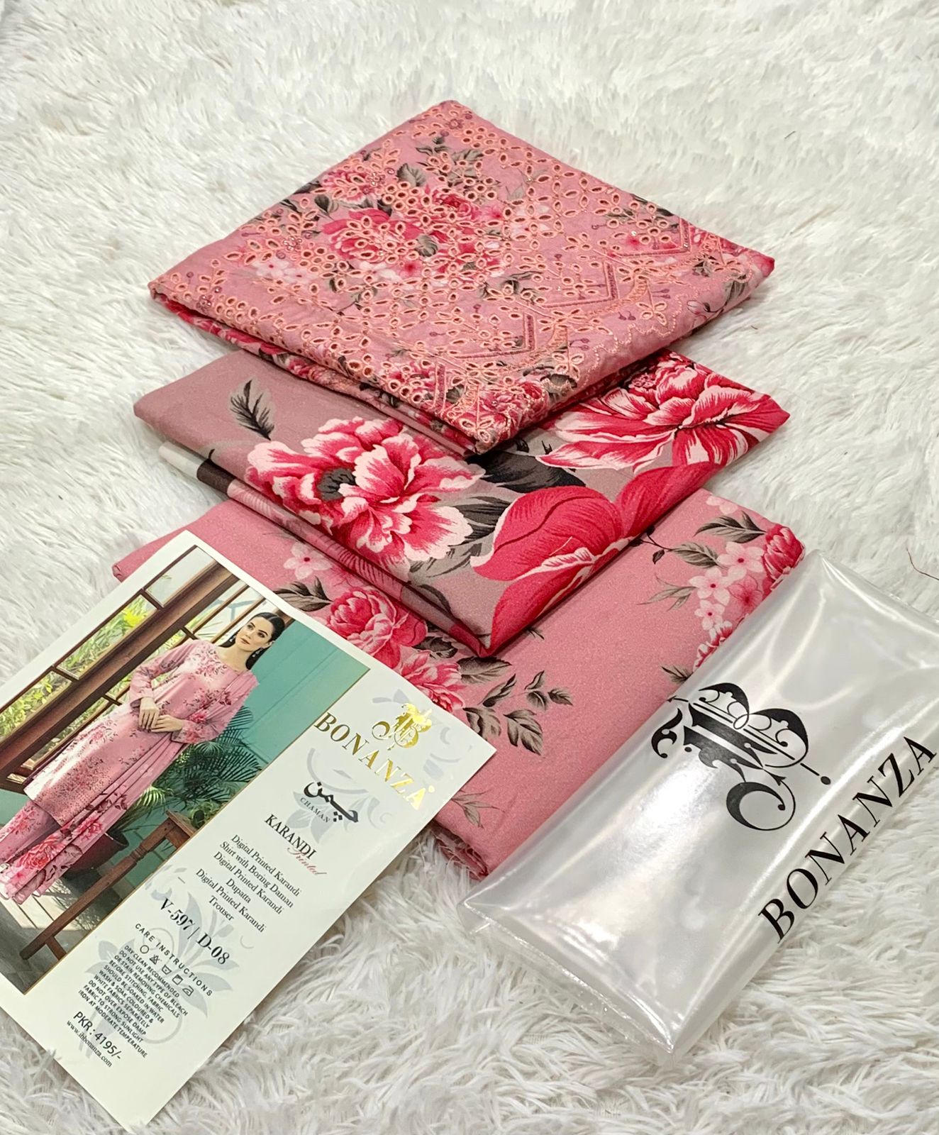 Women’s premium Karandi embroidered 3-piece suit – luxury winter collection outfit, unstitched fabric with fine embroidery for festive wear