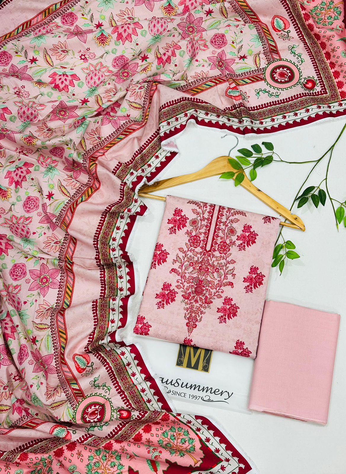 Premium 3-Piece Digital Printed Khaddar Suit – Winter Warm Elegance Collection