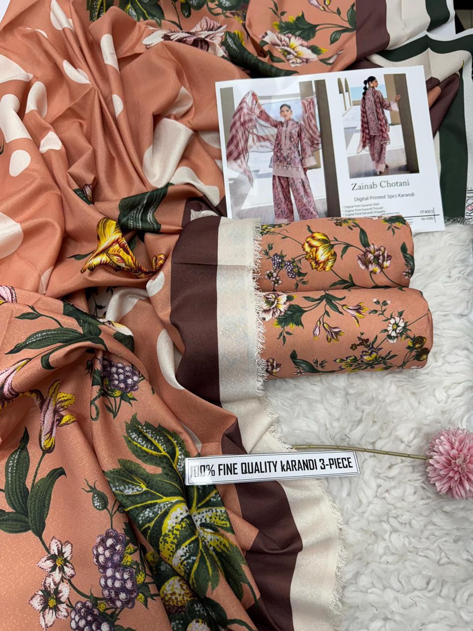 Premium Digital Print Karandi Suit – Winter 2025 Hit Code Collection Vol. 4003 by Buy From Danish – Luxury Pakistani Winter Outfit for Women