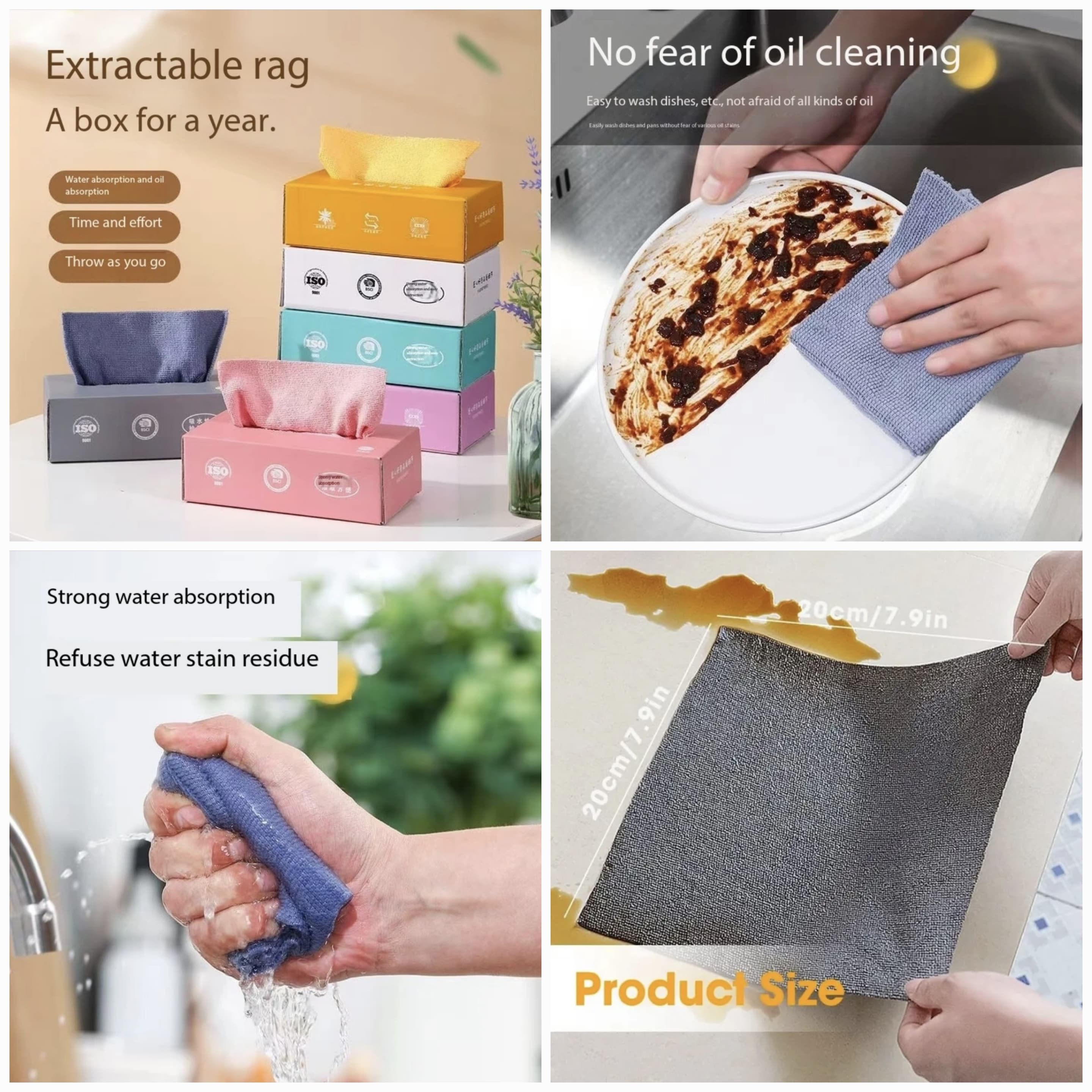 Premium Microfiber Cleaning Wipes – Pack of 20