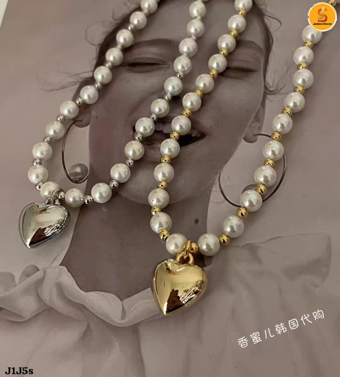Charming Pearl Heart Locket Necklace for Women