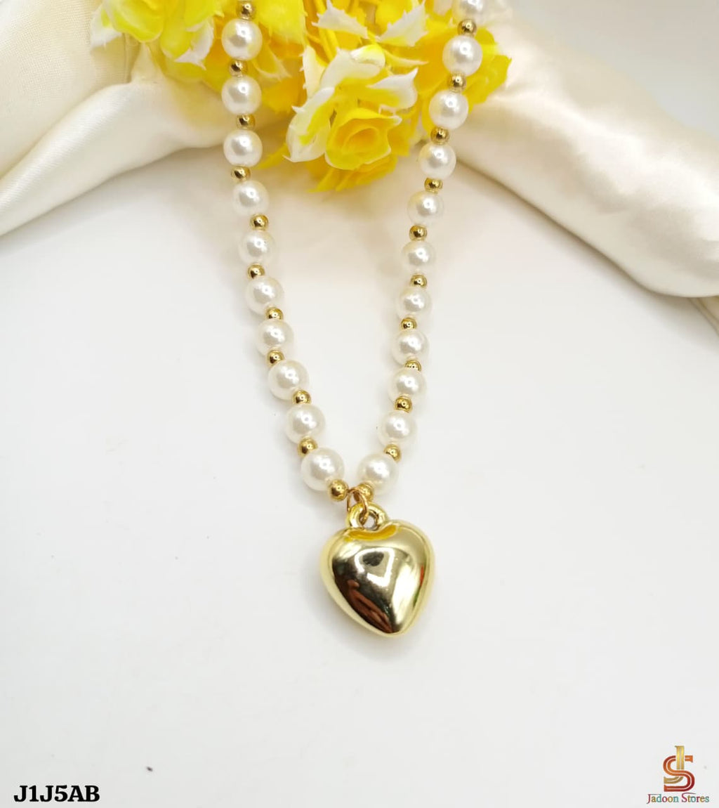 Charming Pearl Heart Locket Necklace for Women